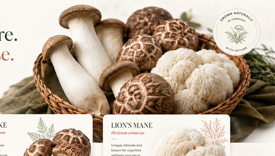 Taze Eryngii, Shiitake ve Aslan Yelesi mantarları